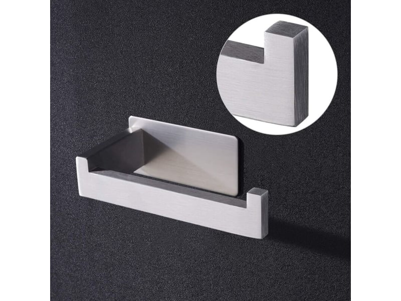  Porte-papier toilette porte papier toilette, acier inoxydable adhésif, pour cuisine salle de bains - 1  - Conforama D