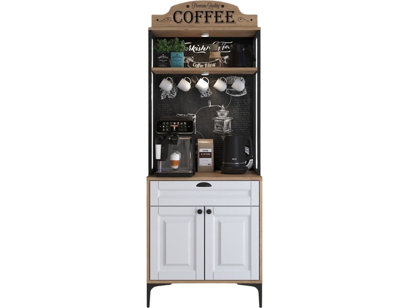  Armoire multifonction je157 - 100% melamine - noyer - 70 x 186,4 x 40 cm 893RAN4968 - Conforama A