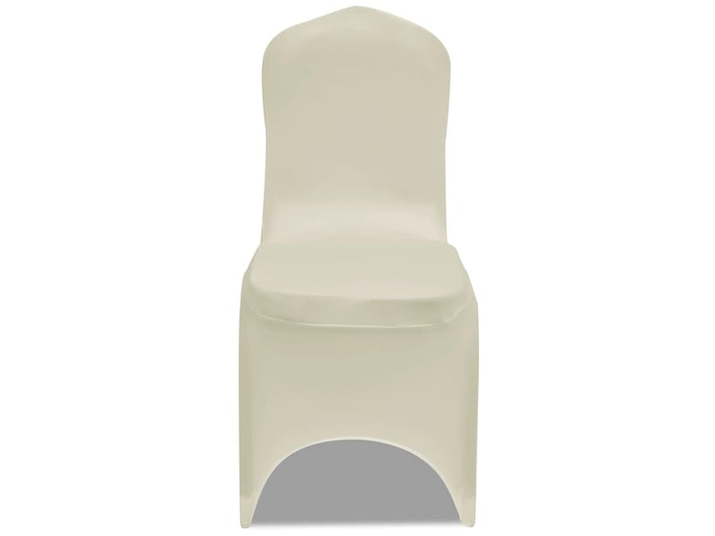 Housses élastiques de chaise crème 24 pcs cf32411  - Conforama C