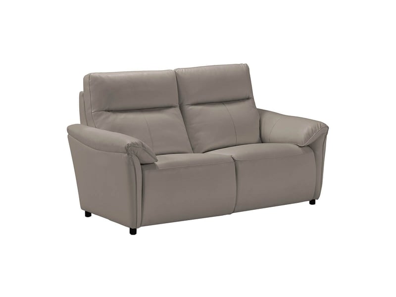  Canapé 2 places fixe tissu cuir gris éléphant - balco BALCO - Conforama A