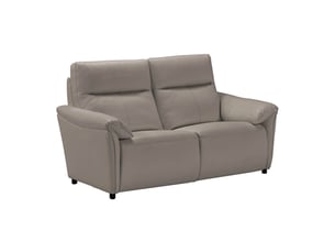 Canapé droit fixe <strong>ALTOBUY</strong> <strong>BALCO</strong> 2 places Assise Cuir / Caisse PU gris