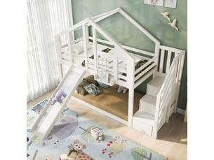 Lit superposé 90x200 cm <strong></strong>  <strong></strong> coloris blanc
