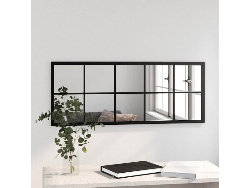  Miroir mural noir 100x40 cm métal cf62846  - Conforama C