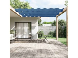 Auvent vertical pour balcon et terrasse bleu 140x1000 cm tissu oxford