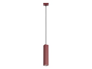Suspension rayo 1 bordeaux aluminium moderne 118x8x8cm