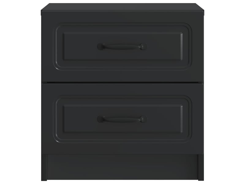  Table de chevet avec tiroir 2 pièces noir 43 x 34,5 x 44,5 cm  - Conforama E
