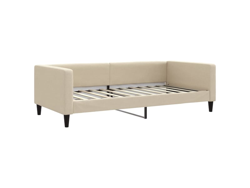  Lit simple- lit adulte -  lit de repos crème 100x200 cm tissu  - Conforama A