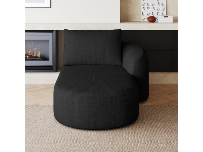 Canapé-lit y168-r noir – canapé d’angle droit convertible avec couchage, design moderne - Conforama B