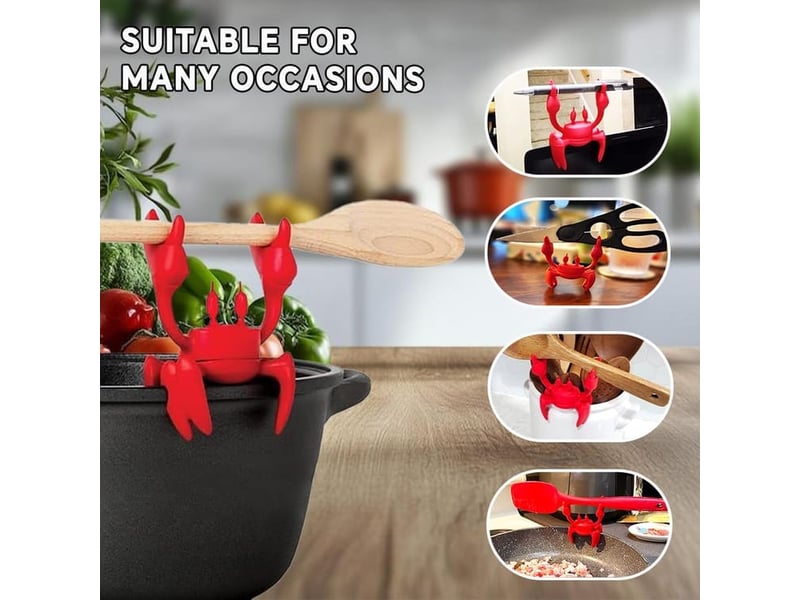  Repose cuillère silicone - gadgets cuisine - résistant à la chaleur - cadeaux de cuisine amusants - support de cuillère antidérapant  - Conforama D