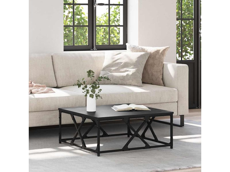  Table basse - table de salon - table à thé chêne noir 70 x 70 x 30 cm bois d'ingénierie  - Conforama B