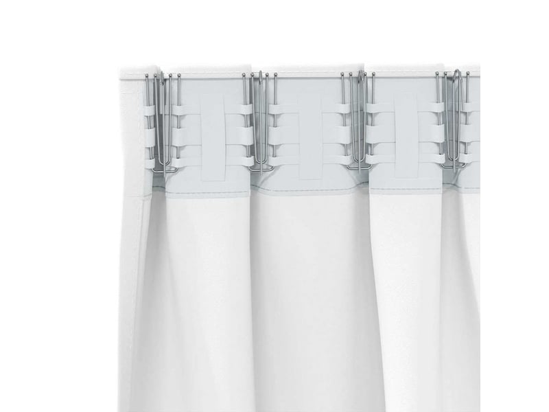 Lot de 2 rideaux occultants, rideaux black-out avec anneaux blanc lumineux polyester cf44574 - Conforama E