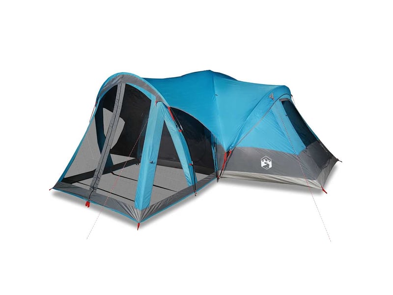 Tente de camping, tente familiale tipi 8 personnes bleu imperméable shl28852 - Conforama A