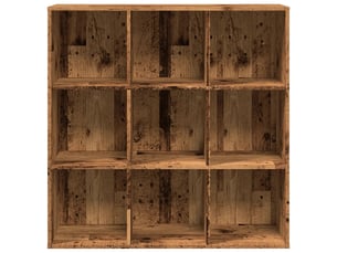 Armoire à livres classique épurée 98 x 29 x 97 cm rangement spacieux design vintage en bois d'ingénierie vieux bois 02_0050696