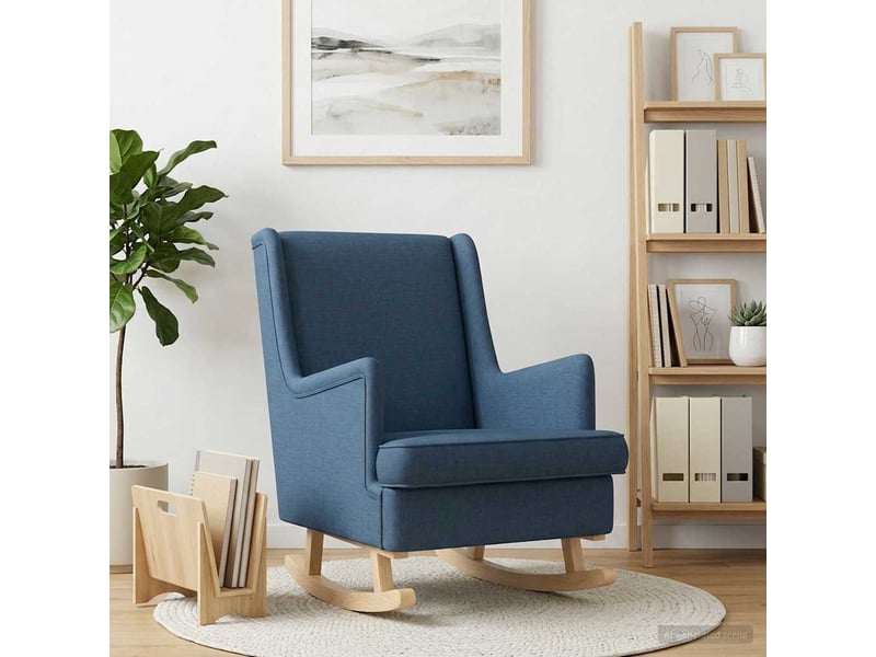  Vidaxl chaise à bascule bleu 62 x 80 x 85 cm tissu  - Conforama B