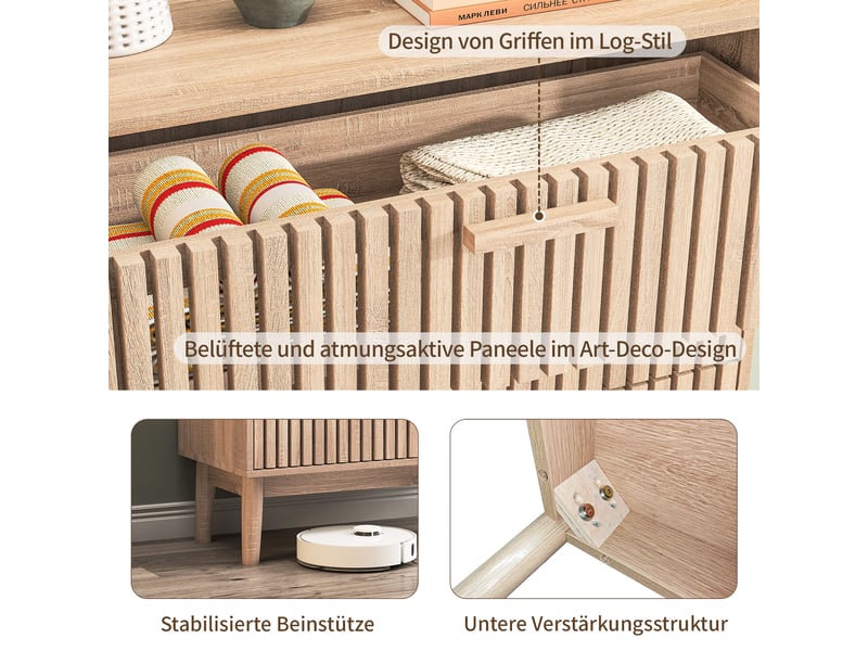 Meuble de rangement en bois, meuble profondeur 30cm, armoire à tiroirs avec dispositif anti-basculement, commode 6 tiroirs, commode d'enfant - Conforama R
