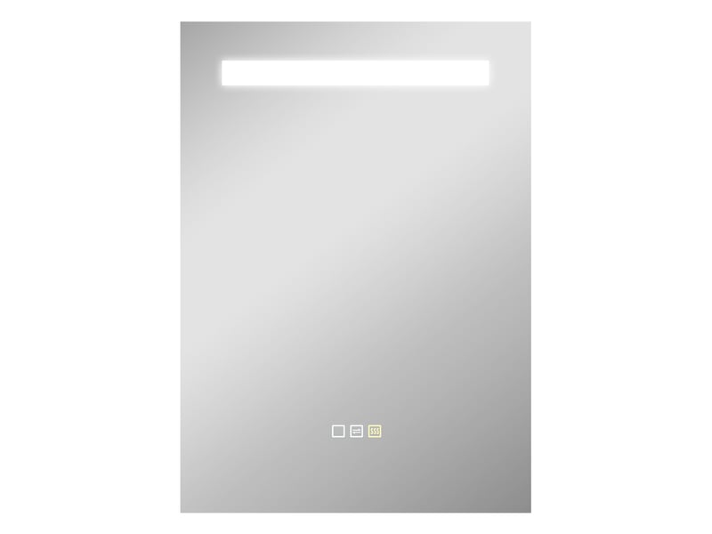 Miroir de salle de bain avec éclairage led 70x50 cm, 3 couleurs d'éclairage, fonction antibuée, fonction mémoire, ip44 - Conforama A