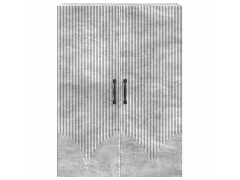  Armoire murale salon 66x34,5x90cm bois d'ingénierie gris béton shl7139  - Conforama D