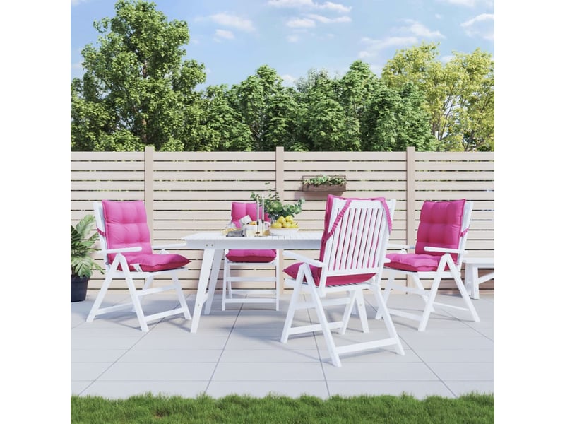  Lot de 4 coussins d'extérieur, coussins de chaise rose 100 x 50 x 7 cm cf56418  - Conforama B