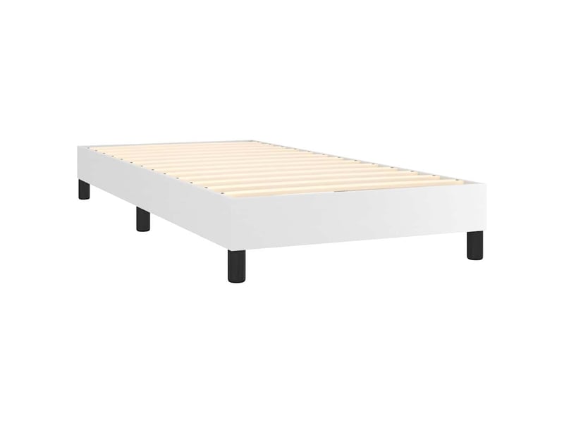 Lit simple- lit adulte -  cadre de lit à lattes blanc 100x200 cm similicuir  - Conforama C