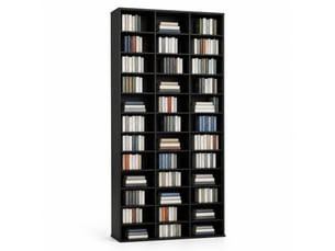 Bibliotheque coloris noir MEULVA - 102 cm x 195 cm