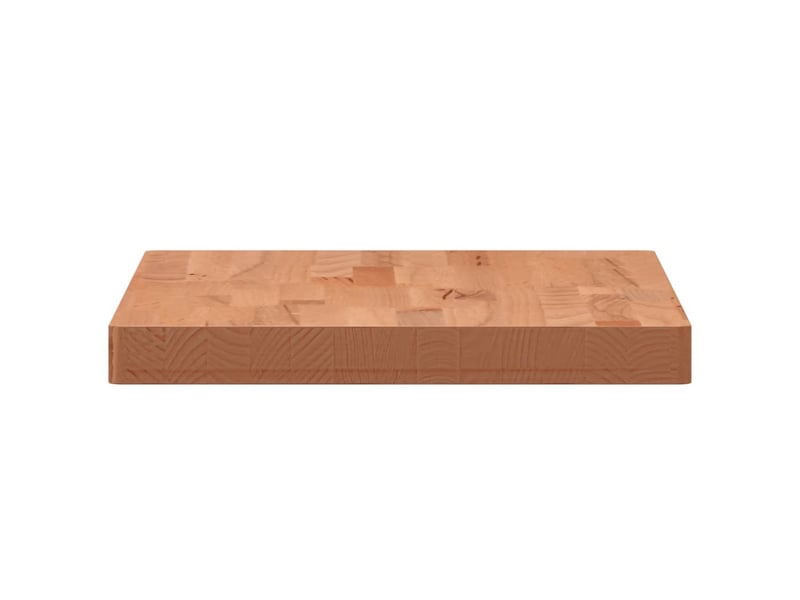 Comptoir de salle de bain, plan de travail 80x40x4 cm bois massif de hêtre cf65771 - Conforama E