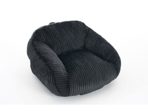 Fauteuil fixe WISHDOR Velours côtelé gris vendu A l'unité