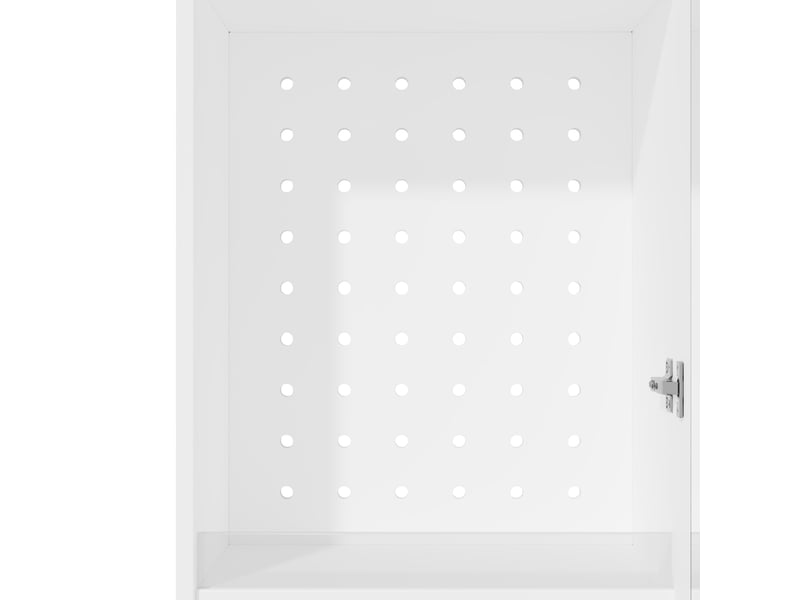  Armoire avec coiffeuse intégrée et miroir, armoire penderie blanche 120x200 cm avec tringle et tiroirs pour chambre  - Conforama E