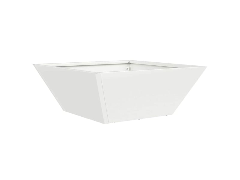  Jardinière - cache-pot de jardin blanc 40 x 40 x 15 cm acier laminé à froid  - Conforama A