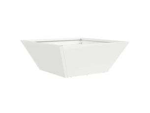Jardinière - cache-pot de jardin blanc 40 x 40 x 15 cm acier laminé à froid