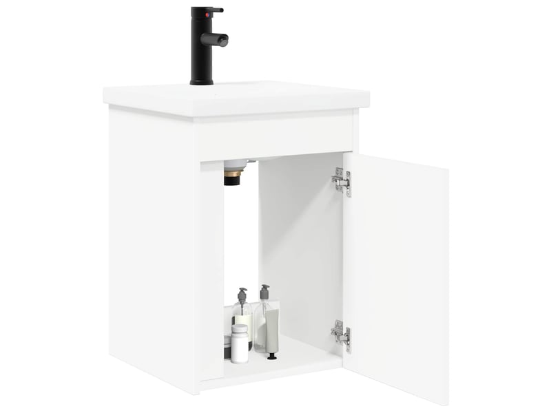  Meuble de salle de bain avec robinet blanc 42x40x74.5 cm  - Conforama C