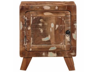 Lot de 2 table de chevet - cabinet de chevet - table de nuit 40x32x46 cm bois massif de récupération