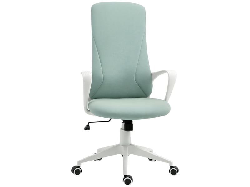  Chaise de bureau ergonomique rembourrée verte, hauteur réglable et bascule, 62 x 56 x 110-119,5 cm  - Conforama A