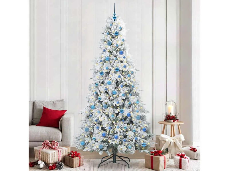  Sapin de noël - arbre de noël artificiel à branches articulées blanc 240 cm  - Conforama B