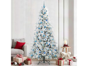 Sapin de noël - arbre de noël artificiel à branches articulées blanc 240 cm