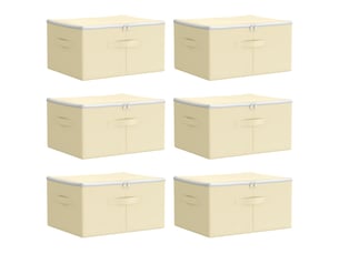 Boîte de rangement 6 pcs tissu intissé 50x30x25 cm 37,5 l shl34280