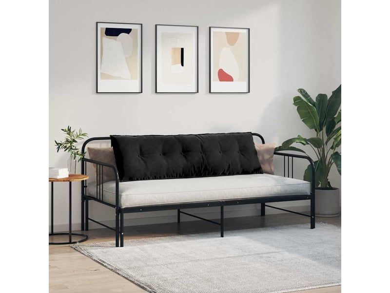  Coussin de dos, coussin de dossier noir 160 x 50 cm tissu en velours côtelé cf54828  - Conforama D