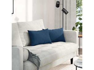Lot de 2 coussins de canapé, coussins décoratifs tissu bleu 50 x 30 cm cf58776