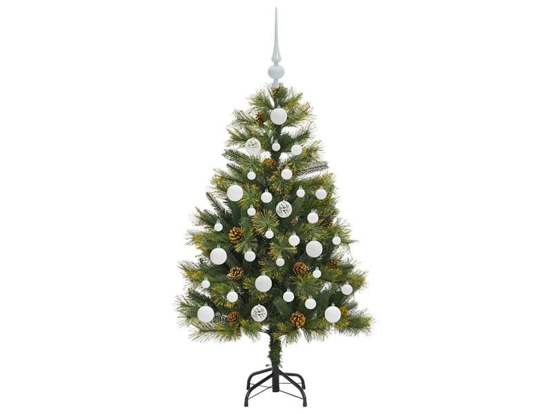 Sapin de noël artificiel, arbre de noël avec branches pliables et cônes 120 cm shl832 - Conforama D