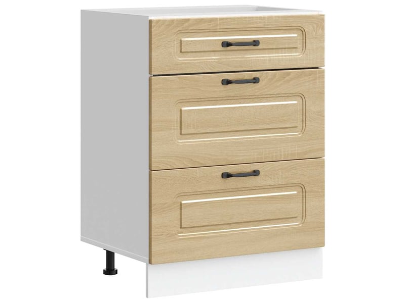  Meuble de rangement, armoire de cuisine kalmar chêne sonoma bois d'ingénierie shl863  - Conforama A