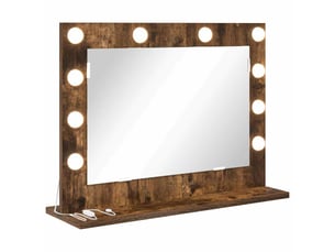Miroir rectangulaire à fixer coloris marron <strong></strong> <strong></strong> - 60 cm x 45 cm