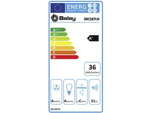 Hotte classique  <strong>BALAY</strong>  - 432 m³/h 63.61 cm