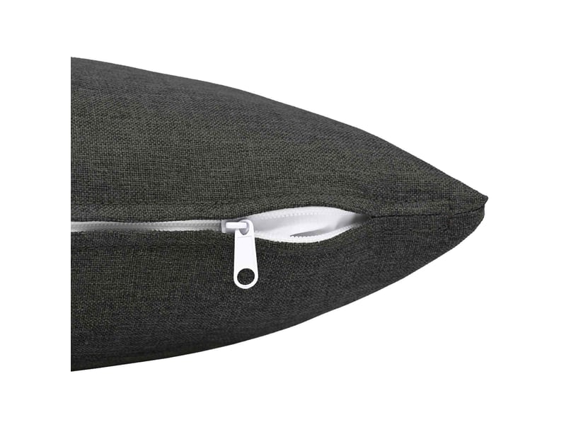  Lot de 2 coussins avec oreiller, coussins décoratifs heerlen gris foncé tissu cf50227  - Conforama D