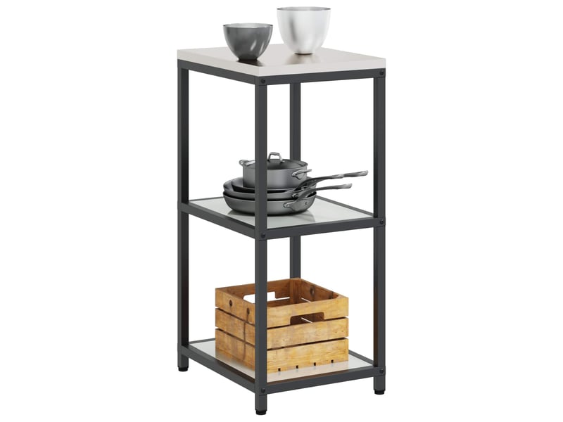 Étagère de cuisine, étagère de rangement hattem argenté 40x50x92cm acier - Conforama C