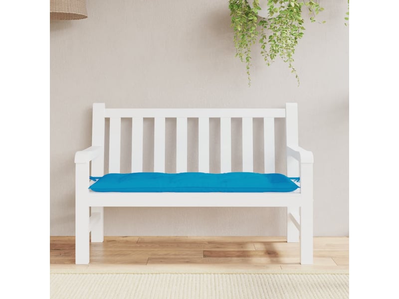  Coussin de banc de jardin, coussin d'assise bleu clair 120x50x7 cm tissu oxford cf52677  - Conforama C
