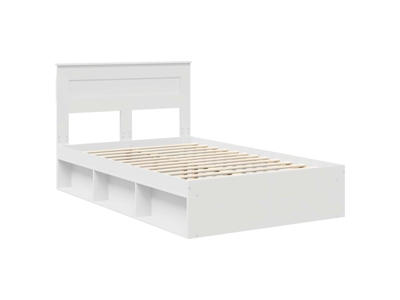  Lit double- lit adulte -  cadre de lit blanc 120 x 190 cm bois de pin massif  - Conforama C