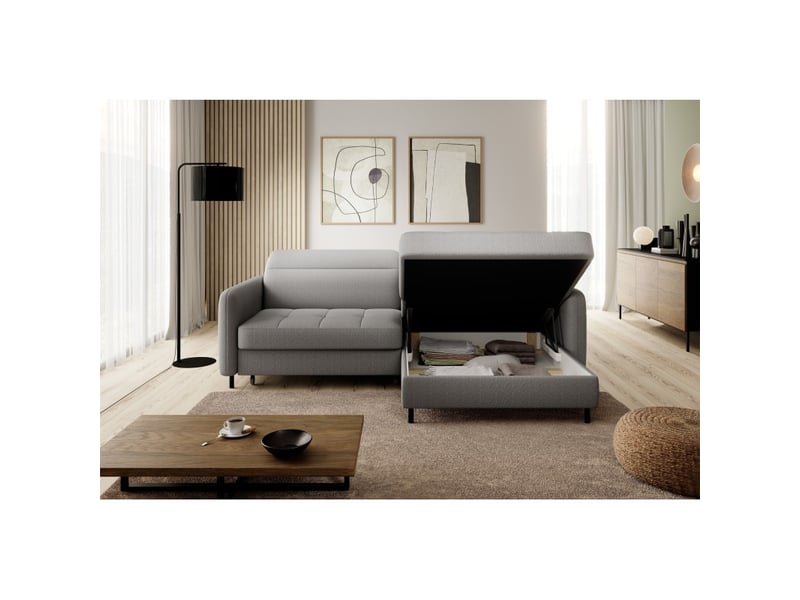  Canapé d'angle collection goumsi coloris gris  - Conforama D