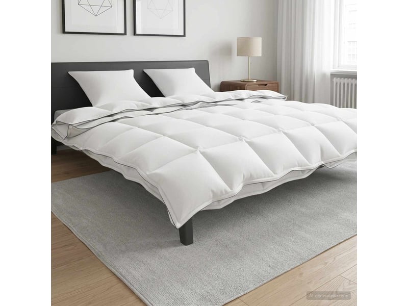  Couette - duvet 200 x 200 cm 100% coton blanc  - Conforama B