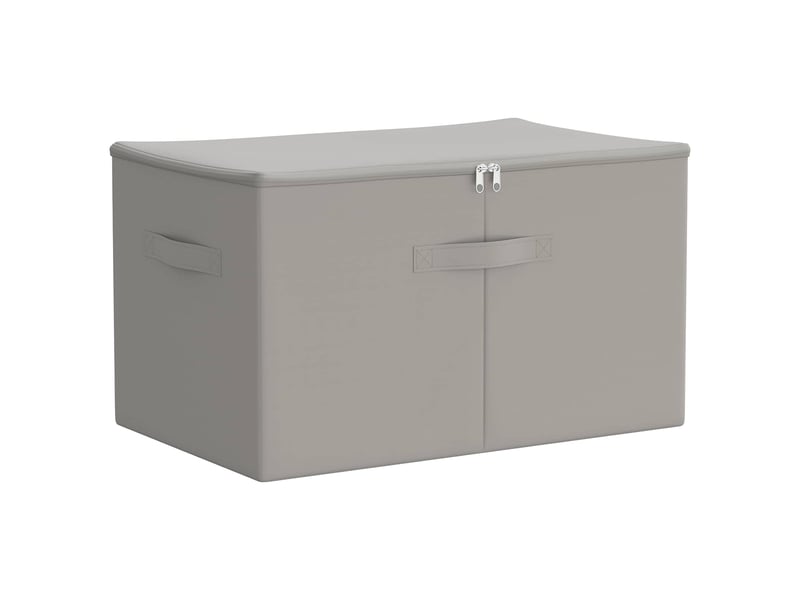  Boîte de rangement tissu intissé 60x43x35 cm 90,3 l gris  - Conforama A