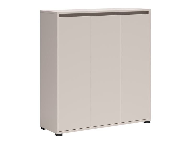  Armoire meuble à chaussures 3 portes coloris cachemire - longueur 103 x profondeur 34 x hauteur 108,3 cm  - Conforama A