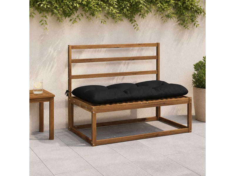  Lot de 2 coussins de banc, coussins d'assise vianen 100 % polyester noir cf57658  - Conforama B